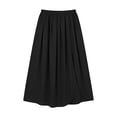 thumbnail image 6 of QATAINLAV Womens Solid Color Maxi Skirts High Waisted Flowy A Line Skirt with Side Slit for Spring Summer Vacation Outfits Black XL, 6 of 7