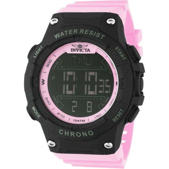 Invicta 48051 Men's Invicta Racing Digital Dial Pink Strap Watch