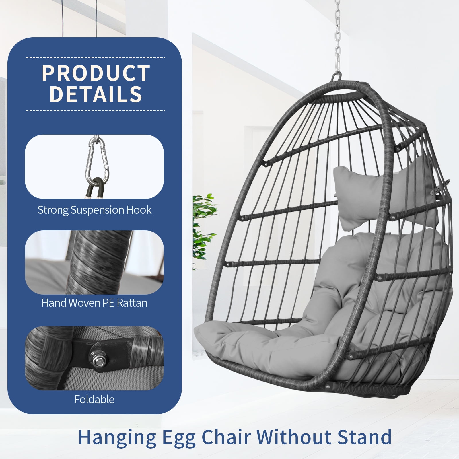 Egg chair top without stand