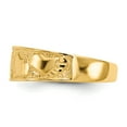 thumbnail image 3 of 14K Yellow Gold Ring Band Toe Footprints, 3 of 5