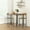 Rustic Brown and Black, variant on HOMCOM 3 Piece Bar Table and Chairs Set, Industrial Small Dining Table Set for 2, Square Kitchen Table and Stools, Walnut and Black