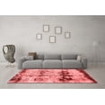 thumbnail image 3 of Ahgly Company Indoor Square Abstract Red Modern Area Rugs, 4' Square, 3 of 4