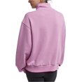 thumbnail image 2 of Reebok Womens Quarter-Zip Sweatshirt, Pink, X-Small, 2 of 2