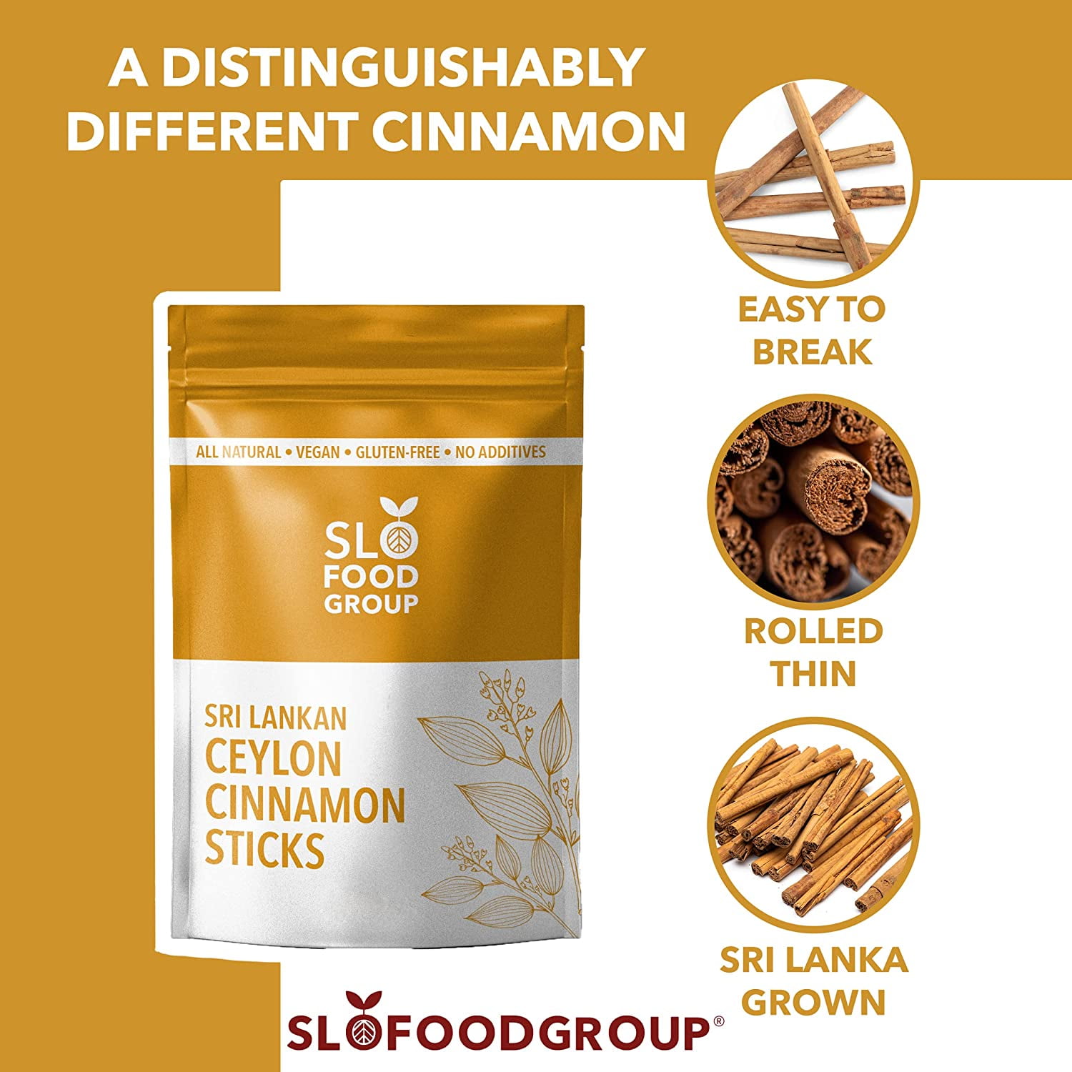Slofoodgroup Pure Ceylon Cinnamon Sticks - 12 oz.