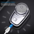 thumbnail image 4 of Mini rasuradora para hombre - Afeitadora eléctrica con pantalla de alimentación LED inteligente, máquina de afeitar lavable, portátil adecuada para viajes de negocios, oficina, automóvil y campamento, 4 of 6