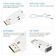 thumbnail image 3 of Adaptador Convertidor HDMI Hembra A VGA Hembra Spptty con Salida de Audio de 3,5 mm Blanco, 3 of 8