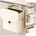 thumbnail image 1 of RUAKIVA 10L Cubo de Basura Colgante con Tapa,Basurero para Cocina,Bote de Basura,Cesto de Basura de Pared de Cocina con Tapa sin Taladrar,Deslizante Abierto,Adecuado pare Ba&ntilde;o,Dormitorio,Of, 1 of 7