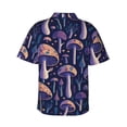thumbnail image 3 of Bixox Men's Hawaiian Shirts Men's Floral Hippie Mushrooms Print Short-Sleeve Shirt-Small, 3 of 8