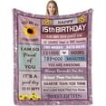 thumbnail image 1 of LHSHID 15 Year Old Girl Gifts for Birthday 15 Quinceanera Gifts Gifts for 15 Year Old Girls 15th Birthday Gifts for Teen Girls Best Birthday Gifts for 15 Year Old Girl Blanket 30"x40", 1 of 7