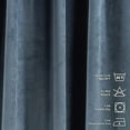 thumbnail image 4 of 3S Brother's Extra Long Solid Luxury Matte Velvet Soft Curtain Aegean Single Panel Hanging Back Tap & Rod Pocket Home Décor 5-25 Feet Custom Made Curtains -Made in Turkey Each(52"x84"), 4 of 7