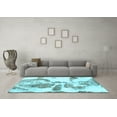 thumbnail image 3 of Ahgly Company Indoor Square Abstract Light Blue Modern Area Rugs, 6' Square, 3 of 4