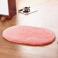thumbnail image 6 of yulier Oval Area Rug for Bedroom, Plush Bath Mat Shaggy Soft Bathroom Rug Indoor Modern Carpet Non-Slip Floor Mat for Home Decor, 24x35 inch, Hot Pink, 6 of 6