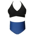 thumbnail image 2 of Girls Two Piece Swimsuit Backless Halter Girls Swim Suits with Chest Pad Kids Bathing Suits for Girls 3-4 Years, 2 of 4