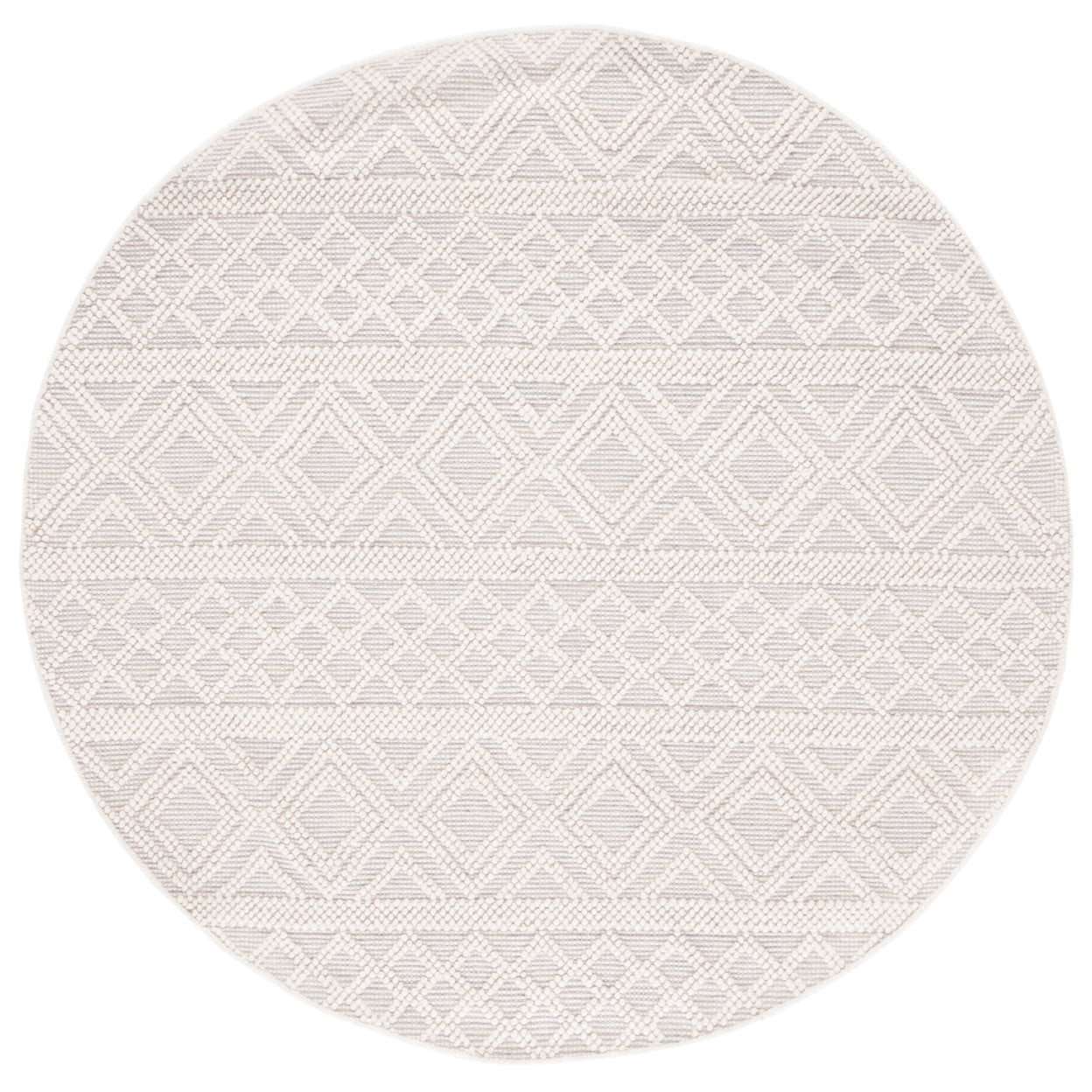 SAFAVIEH Natura Katie Southwestern Wool Area Rug, Ivory/Blue, 3' x 5'