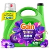 Gain Plus Laundry Detergent Liquid, Now with Odor Defense + OXI, Moonlight Breeze Scent, 170 fl oz, 129 Loads