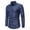 Navy, variant on Mens Shirts, Muscle Fit Dress Shirts Athletic Slim Fit Long Sleeve Stretch Casual Button down Shirts for Men White L