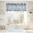 thumbnail image 2 of DriftAway Linen Textured Curtain Valances for Windows Bathroom Bedroom Living Room Kitchen Windows Basement Blinds Rod Pocket Semi Sheer 52"x14" Plus 1.75 Inches Header 1 Panel Julia Navy, 2 of 8