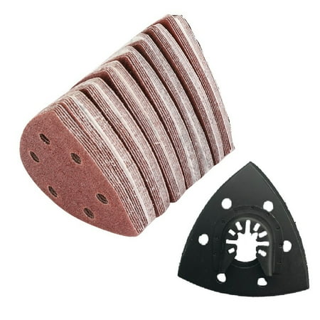 

GETHOME 90mm Quick Loading Triangular Sandpaper Set 6 Holes Sanding Pad Pack Hook Loop
