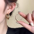 thumbnail image 2 of Pendientes de plata S925 con forma de C y diseño avanzado de aguja, estilo hip hop, estilo frío, sencillos y modernos, 2 of 5