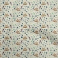 thumbnail image 1 of oneOone Silk Tabby Beige Fabric Circus Dress Material Fabric Print Fabric By The Yard 42 Inch Wide-aB, 1 of 5