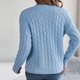 thumbnail image 4 of Suéter de cuello en V para mujer, moda informal, manga larga, cuello en V, suéter cálido para salir., 4 of 7