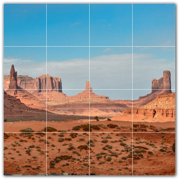 Picture-Tiles.com: Desert Ceramic Tile Wall Mural WAL500475-44XL. 48"W x 48"H using (16) 12" x 12" Ceramic Tiles-Satin Finish