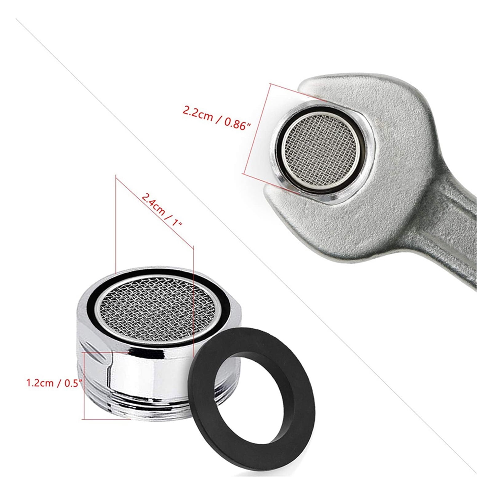3PCS Brass Water Saving Faucet Tap Aerator Replaceable Filter Mixed Nozzle Thread Bathroom Faucet Bubbler Spout Net Convenient ,Easy to Use