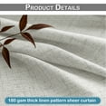 thumbnail image 6 of Lapalife Pinch Pleated Sheer Curtains 84 inches Long 2 Panels Set, Linen Pattern Light Filtering Sheer Curtain for Living Room Bedroom with Hooks and Rings, Light Gray, 40"x 84", 6 of 9