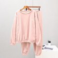 thumbnail image 1 of Conjunto De Pijama De Franela De Invierno Pijamas De Lana Gruesos Y Cálidos Ropa De Dormir Ropa De Hogar Traje De Terciopelo para Mujer Pijamas De Mujer para Sudor De Otoño M Top Rosa, 1 of 3