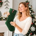 thumbnail image 5 of Christmas Stockings with Initials,Embroidered Monogram Knitted Christmas Stocking,18'' Xmas Stockings Gifts Set for Family Christmas Decoration, 5 of 6