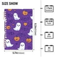 thumbnail image 2 of FORMRS 1-Subject Spiral Notebook 8" x 5" College Ruled 60 Refillable Sheet A5 Hard Cover, 2 Pack, Halloween Purple Ghosts, 2 of 7