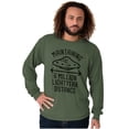 thumbnail image 5 of Funny Antisocial Social Distance UFO Long Sleeve TShirt Men Women Brisco Brands X, 5 of 6