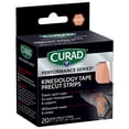 thumbnail image 5 of CURAD Performance Series Kinesiology Tape, Pain Management Technology, Sweat & Water-Resistant Athletic Tape, Compression Support for Joints & Muscles, Beige, 2 x 10 inches, 1 Roll (20 Strips), 5 of 8