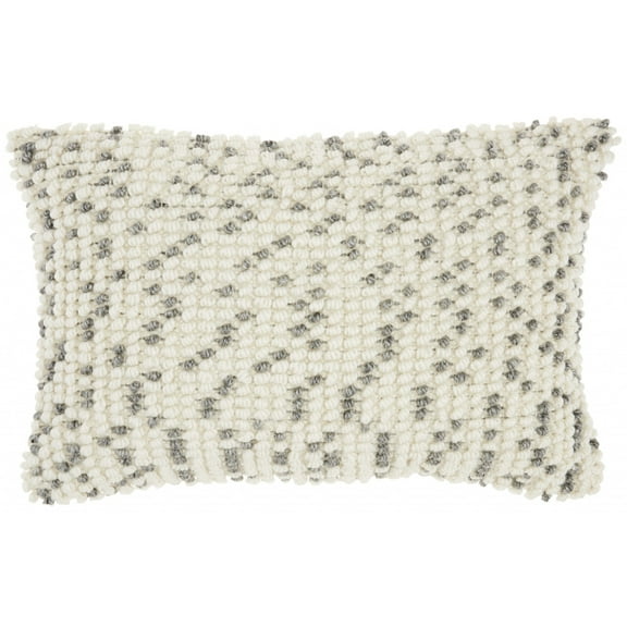 Light Gray Dotted Lumbar Pillow