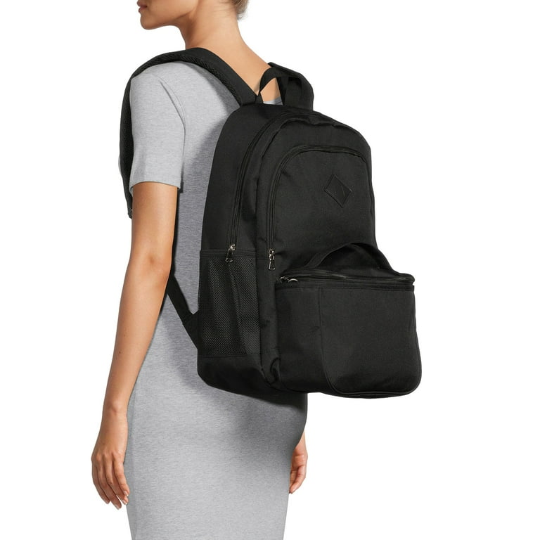 No Boundaries Women s Backpack Duo with Square Lunchbox Black