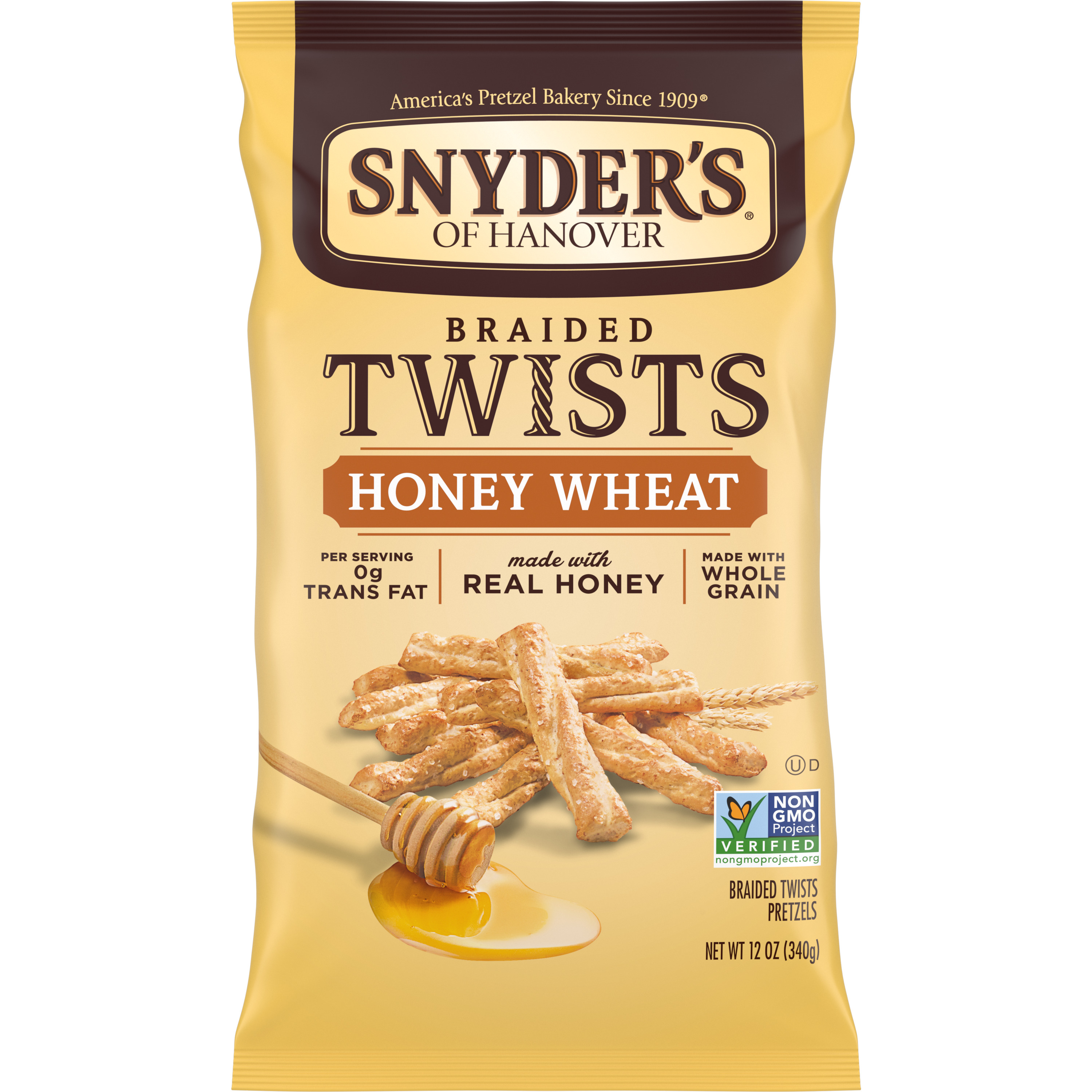 Snyder's of Hanover Honey Wheat Braided Pretzel Twists, 12 Oz Walmart