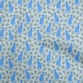 thumbnail image 1 of oneOoneViscoseChiffonMediumBlueFabricTropicalAbstractLeafWithAnimalSewingFabricByTheYardPrintedDiyClothingSewingSupplies42InchWide, 1 of 4