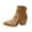 Brown, variant on Xfvqtps Womens Ethnic Style Ankle Boots Western Cowboy Boots Embroidery Design Chunky Heel Pull on Boots for Winter Casual Outfit Brown
