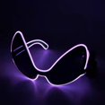 thumbnail image 1 of LINLIN Fluorescent Glasses, Halloween Christmas Alien Glasses Perfect Wireless Light Up LED Glowing Festival Party Sunglasses Gifts, 1 of 6
