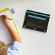 thumbnail image 5 of Estuche de tela con tres agujeros | Estuche de doble capa con cremallera de gran capacidad | Organizador transparente con compartimentos para bolígrafos, lápices, borradores y reglas | Uso en la, 5 of 6