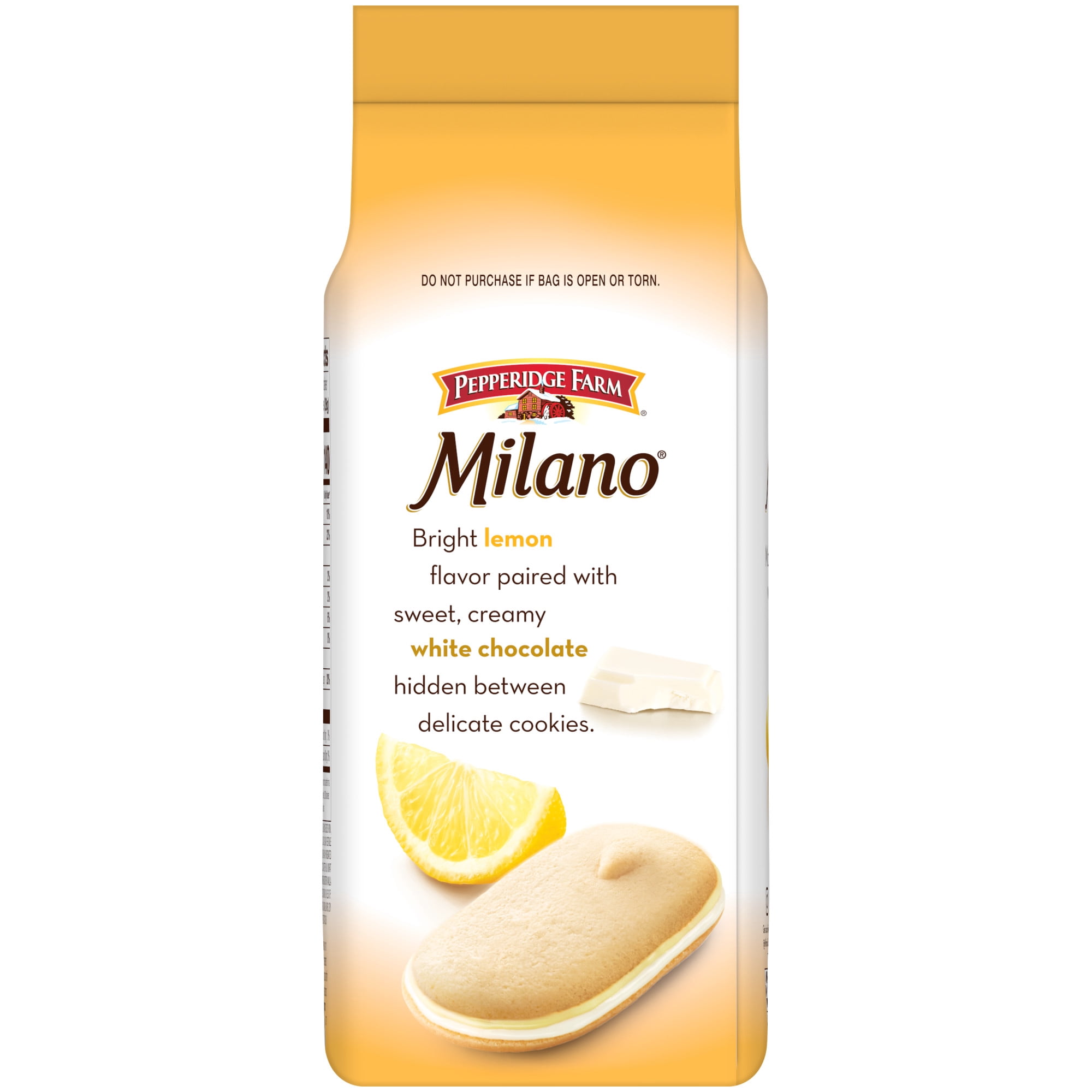 Pepperidge Farm, Milano Cookies, 7 oz Bag, White Chocolate Lemon