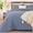 Dusty Blue (Leaf), variant on Quilts Twin Size Bedding Sets, Beige Bedspread Soft Lightweight Pre-Washed Quilt, 2 Piece Cozy Reversible Microfiber Ultrasonic Coverlet with Pillow Sham (Leaf Pattern,66"x90")