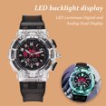 thumbnail image 4 of Reloj deportivo digital para adolescentes, reloj analógico digital grande con luz LED y resistente al agua, 4 of 5