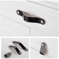 thumbnail image 2 of Black Leather Cabinet Handles, 8 Pack 128mm Drawer Pulls for Furniture, Cupboard and Cabinet Knobs, 2 of 5