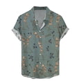 thumbnail image 5 of Camisas vintage con estampado floral de calaveras para hombre, divertidas camisetas de manga corta con estampado de calaveras en 3D, camisas hawaianas con solapa estampada para hombre, 5 of 5