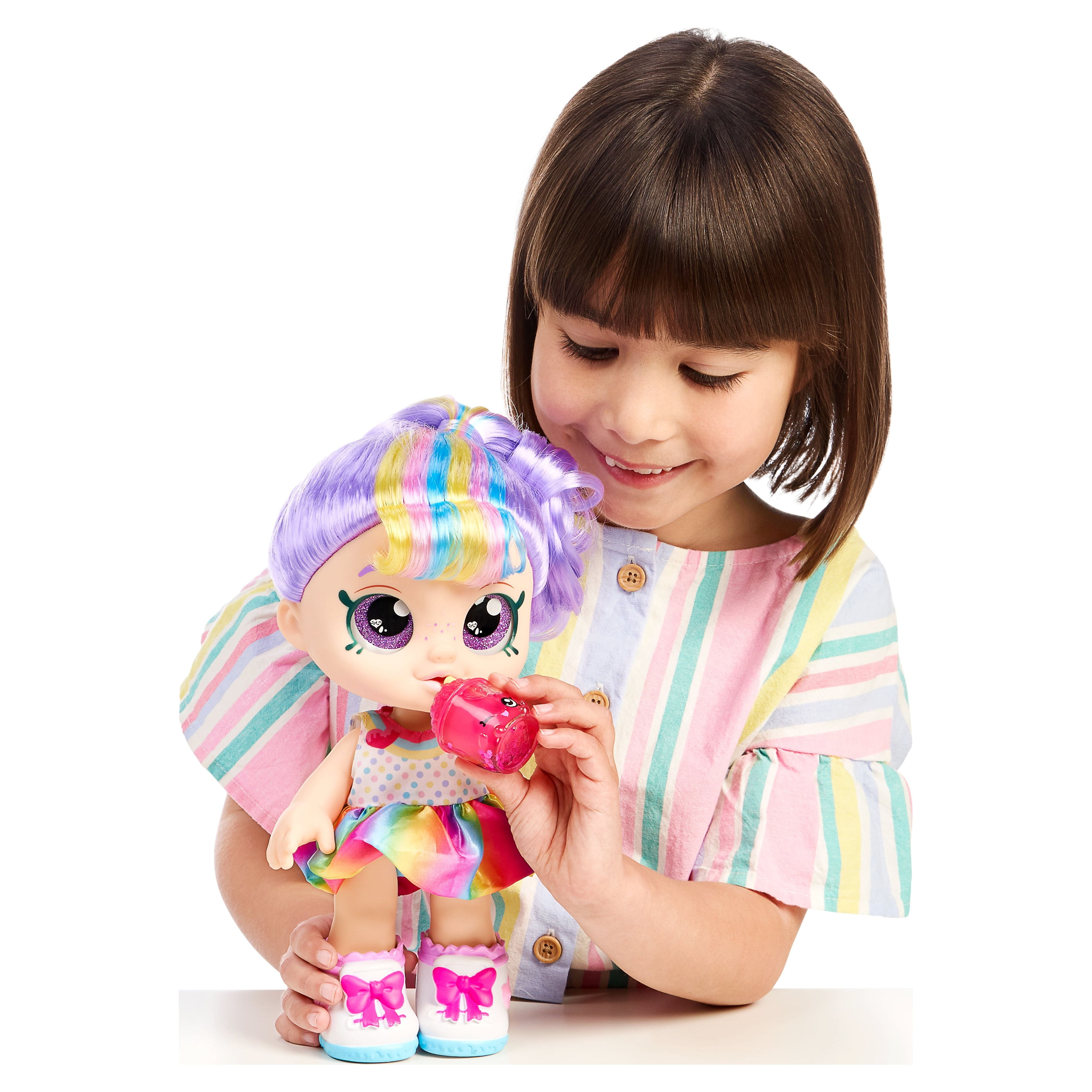Kindi Kids　〔 キンディキッズ 〕 Snack Time Friends レインボーケイト ( Rainbow Kate ) 人形 ドール 約25 女の子 おもちゃ 小物 2点 セッ Kindi Kids Toddler's New Rainbow Kate, 10