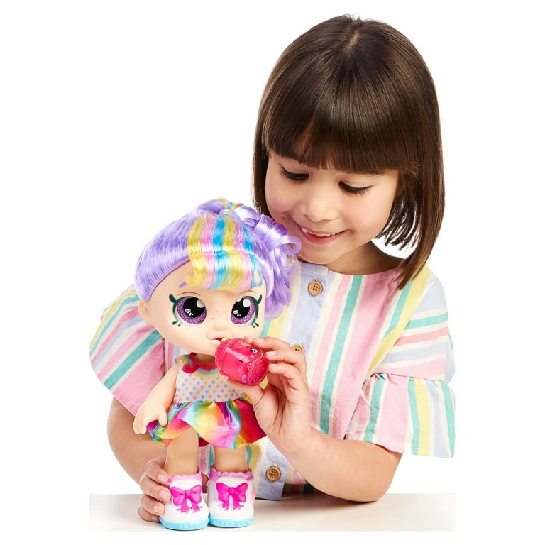 Kindi Kids　〔 キンディキッズ 〕 Snack Time Friends レインボーケイト ( Rainbow Kate ) 人形 ドール 約25 女の子 おもちゃ 小物 2点 セッ Kindi Kids Toddler's New Rainbow Kate, 10