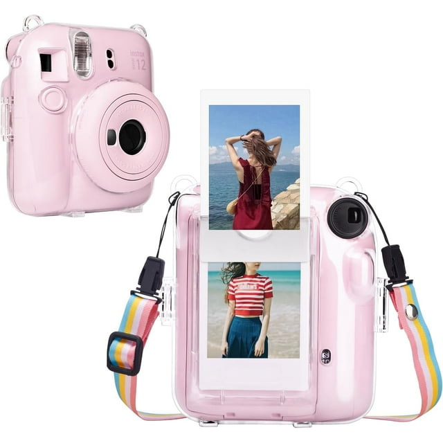 Étui Transparent pour Fujifilm Fuji Instax Mini 12/Polaroid Mini 12 Caméra - Étui de Protection Rigide en PVC