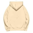 thumbnail image 3 of TKLPEHG Hoodies for Women Solid Color Drawstring Fall Sweatshirts Casual Hooded Pullover Long Sleeve Loose Fit Hoodies with Pockets (Beige,M), 3 of 4