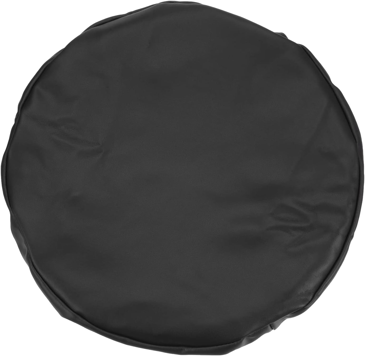 DEFNES Round Bar Stool Cover, PU Leather Washable Elastic Stool Cushion Cover for Diameter 12